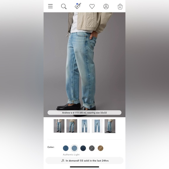 American Eagle AE Easy Flex Original Straight Men’s 32x30 Jeans NWT - Picture 7 of 8